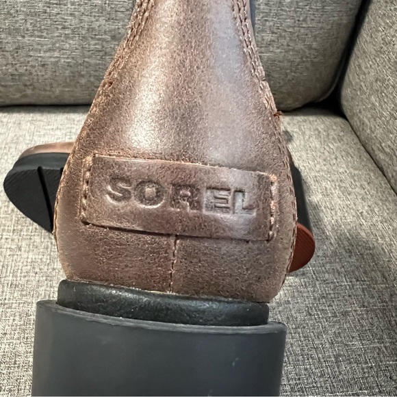 SOREL Blake Block-Heel Leather Chelsea Boots Brown Size 8.5 US - Picture 10 of 11